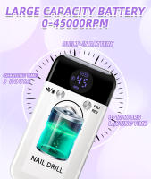 Máquina De Uñas Recargable 45000RPM Bajo Ruido Portátil Herramienta De Manicura Con Linterna Y Accesorios Para Salón De Belleza - details 3
