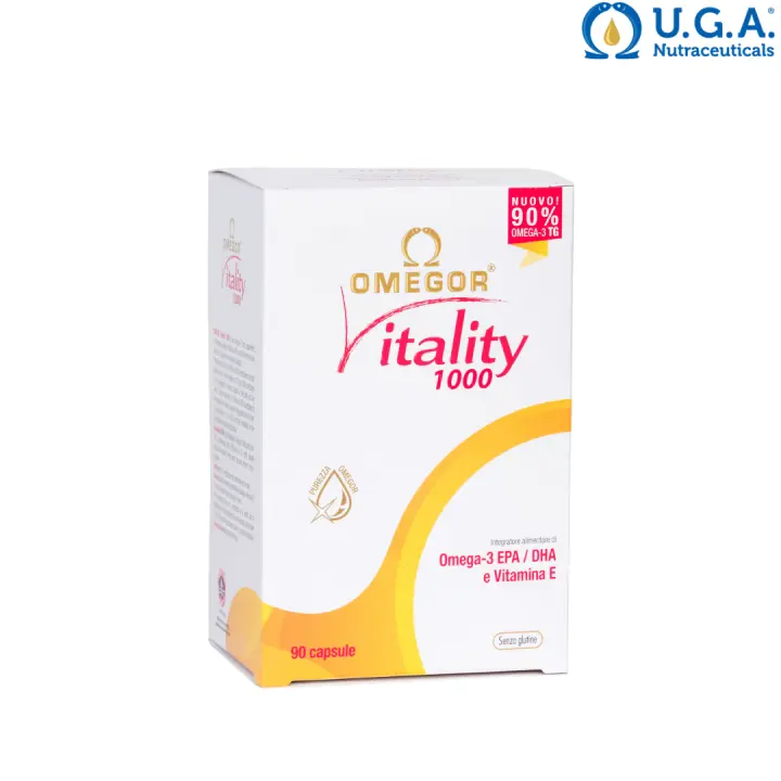 Omegor Vitality 1000 Omega-3 90% EPA y DHA | Cápsulas de Omega-3 de Aceite de Pescado Puro | Único Suplemento de Omega-3 with Certificación de 5 Estrellas IFOS desde 2006 | sin Sabor Residual | 60 Cápsulas Blandes. - 1