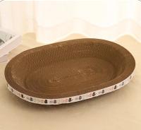 Nueva Rascadura Para Gato Redonda Oval Corrugada Accesorios Para Gatos Juguete Interactivo De Molienda De Uñas Cama De Gato - details 5