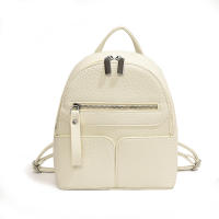 Mochila urbana sencilla de PU a juego para uso diario, mochila para mujer - details 3