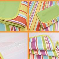 Mantas de picnic portátiles, plegable impermeable a prueba de Arena, with totalizador, (rejilla Azul y Blanca, 80*80 pulgadas) - details 4