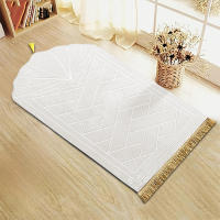 Alfombra De Oración De Espuma Espesada Con Borla Y Diseño Emboss Suave Y Fácil De Llevar Se Puede Usar En Muchas Escenas Alfombra De Poliéster 100% Lavable a Mano - details 8