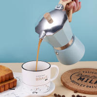 Havmore Moka Pot De Espresso Vintage Con Mango De Madera Clásico Italiano Para Cocina Herramientas De Café 150ml/300ml - details 0