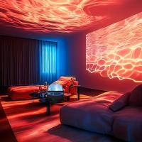 Proyector De Onda Oceánica USB Con 7 Modos De Color Y Brillo Ajustable Iluminación Multicolor Para Habitaciones - details 4