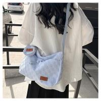 Nueva Bolso De Hombro Para Mujer Estilo Harajuku Diseñador Moda Tamaño Grande Capacidad Grande Estampado Solido Y Cuadros Bolso Transversal Para Estudiantes - details 9
