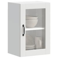 vidaXL Armario de pared para cocina puerta cristal Porto en color Roble ahumado/Roble Sonoma/Negro y más | almacenamiento funcional diseño moderno para baño dormitorio sala - details 8