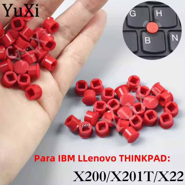 10Pcs Ratón Laptop Pointer TrackPoint Cap Para Lenovo IBM Thinkpad X200 X201T X22 DELL HP Elitebook 4x4 Mm Botón De Goma Rojo - 1