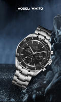 Reloj Mecánico Para Hombre Welly Merck WM170 Resistente Al Agua 200M Estilo Casual Clásico Y Business Con Fase De La Luna Material De Acero Inoxidable - details 1