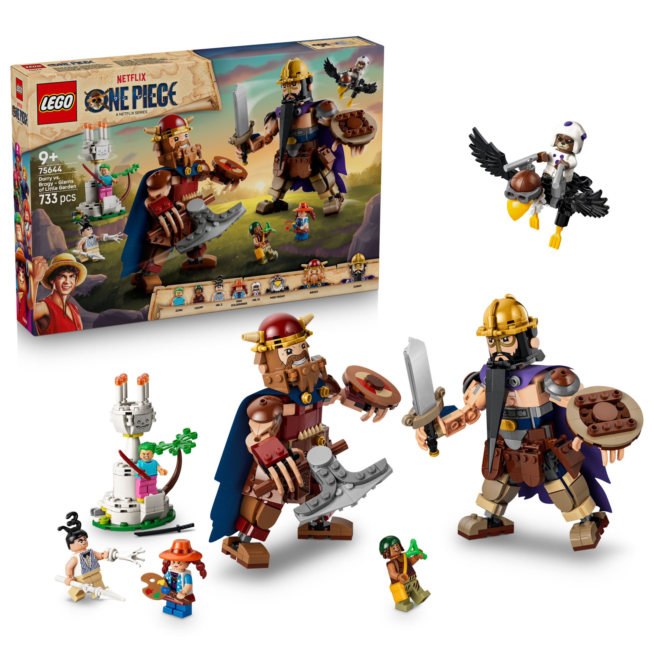 LEGO® 75644 ONE PIECE Dorry vs. Brogy: Gigantes de Little Garden – Juguete con 8 Figuras LEGO