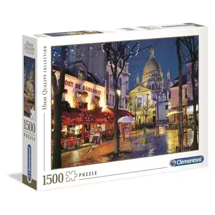 Puzzle 1500 piezas MontMartre París Navidad alta resolución 31999 CLEMENTONI - 1