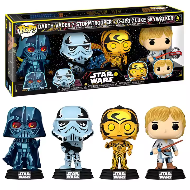 Funko Pop Pack de 4 figuras de Star Wars 63198 STAR WARS FUNKO - 1