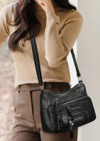 Bolso De Hombro Para Mujer De Cuero Suave Con Múltiples Bolsillos Lujo Casual Bolso De Mano Diseñador Bolso Cruzado De 2024 - details 4