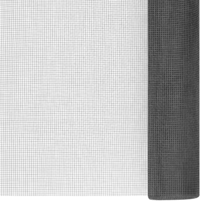 vidaXL Malla mosquitera de fibra de vidrio negra 60x1000 cm - 1