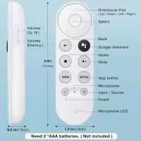 Reemplaza Google-Chromecast-Remote para Chromecast con Google TV Remote - details 3