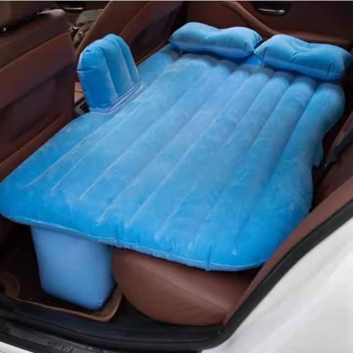 Colchón Inflable, colchón hichable de aire, coche colchón hichable, 2 Almohadas, bomba de air, Disponible en Negro, Beige, Gris y Azul, para camping, casa, automoviles, SUV, etc. - 1
