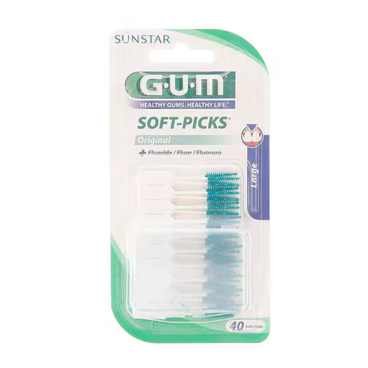 Gum Soft-Picks Cepillos Interdentales Original Largo 40 Palillos - 1