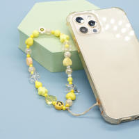 Go2bohoDiy Collar De Bola De Letras De Amor Y Sonrisa Accesorio De Joyería Lindo Cadena De Teléfono Para Fiesta Casual/Sporty Compatible Con Todas - details 2