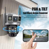 Cámara Solar 4G Con 3 Lentes 12MP Batería Integrada Visión Nocturna 6K Resistente Al Agua Para Seguridad Doméstica Exterior Con Almacenamiento Interno De 128G - details 15