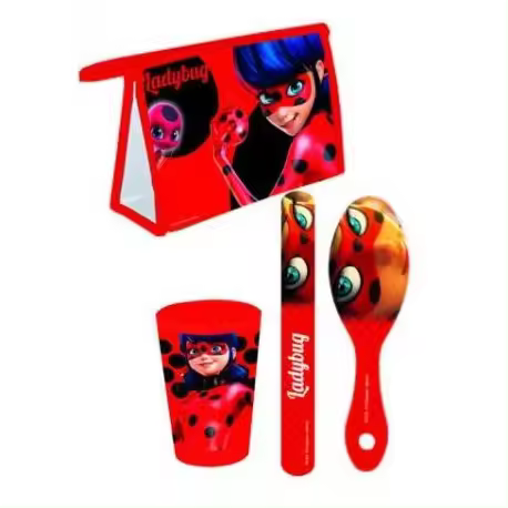 neceser de disney,set de viaje,vaso,cepillo,toalla,neceser,spiderman,mickey,minnie,frozen,paw patrol ,lady bug,peppa pig - 1