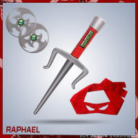 Máscara De Ojo Y Armas De Ninja Turtles Para Niños Disfraz De Anime Con Nunchaku Darts Knife Y Knive Propiedades De Actuación Regalos - details 5