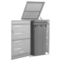 vidaXL Cobertizo para Un Contenedor Basura Almacenamiento de Cubo Papelera Acero Color Antracita,  orange,  Azul y mas - details 3