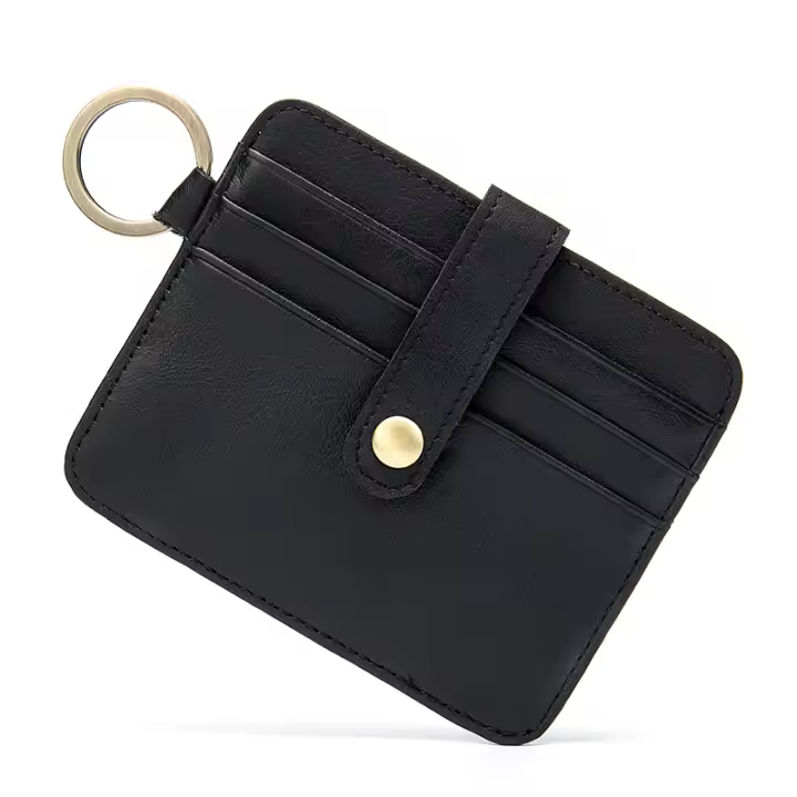 WESTAL Tarjetero Para Hombre Con Anillo De Cuero Genuino Monedero Slim Organizador De Tarjetas Y Dinero Estilo Casual - 1