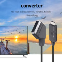Cable Adaptador Convertidor De Vídeo Y Audio SCART a HDMI 1080P Para HDTV Sky Box STB Entrada SCART Salida HDMI Plug Play - details 3