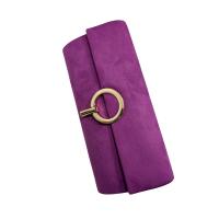 Bolso de Fiesta Antelina Alargado con Cierre Metálico Aro - Tamaño 24 x 13 cm Colección 2025 - Diseño Original y Elegante para Mujer - Bolso de Noche - Incluye Bandolera - details 1