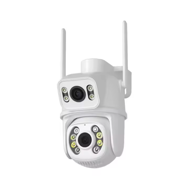 Cámara De Seguridad Exterior Inalámbrica 8MP 4K PTZ Con Doble Lente Y Pantalla Dual AI Detecta Humanos Rastreo Automático ICSee App - 1