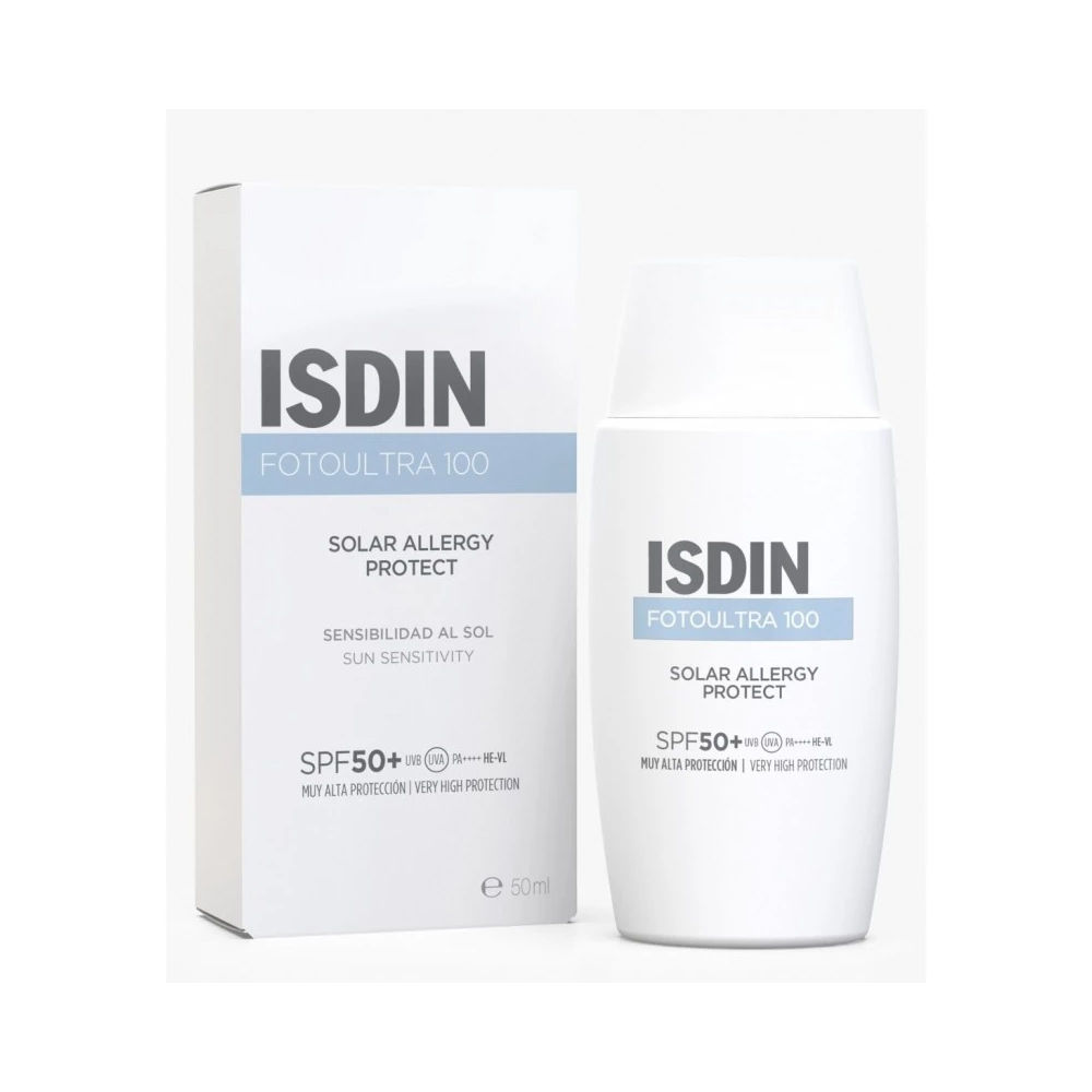 Isdin FotoUltra 100 Solar Allergy Protect Fusion Fluid SPF50+ 50 ml -  Fotoprotector Alivo Alergia Solar o  Fotodermatosis