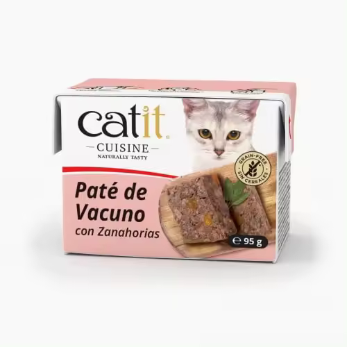2X1 Catit Cuisine Paté de Vacuno con Zanahoria 95g - 1