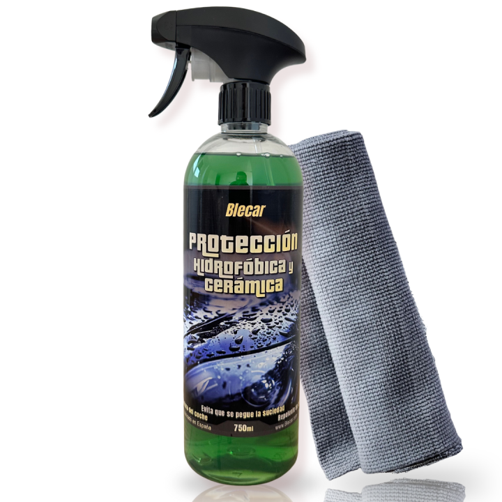 Blecar | Tratamiento Cerámico para Coche | Protección Hidrofóbica de Larga Duración para coche| Brillo Intenso y Efecto Repelente de Agua | Protege la Pintura del Coche contra Rayos UV y Suciedad | Ideal para Carrocería de coche