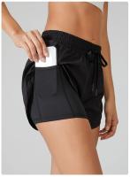 Shorts De Yoga Para Mujer Leggings De Entrenamiento Elasticidad Neón Fitness Running Sportswear De Gimnasio Talla Verdadera - details 15