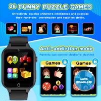 Reloj inteligente infantil actualizado con 26 juegos de puzzle, cámaras de alta definición, vídeo, reproductor de mp3, rastreo de hábitos, podómetro, linterna, reloj infantil 12 / 24 horas, regalo de juguete infantil para niños de 4 a 12 años - details 5