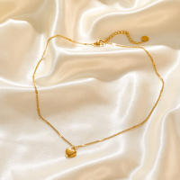 Collar De Mujer EILIECK 316L Acero Inoxidable Color Oro Con Engranaje De Corazón Naranja Engraved Amor Cadena De Collar Moda Regalos Para Fiestas - details 9