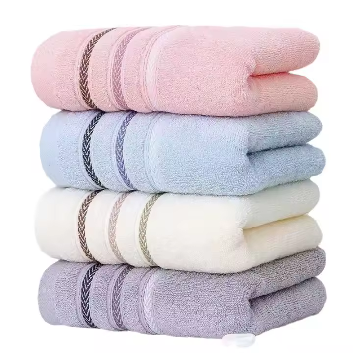 Toalla de algodón puro, suave, gruesa, absorbente, unisex, popular, de algodón puro. - 1
