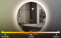 Marctani Espejo Baño Redondo con Luz LED Regulable en 3 Colores - Espejo de Pared ANTIVAHO con Ajuste de Brillo con Memoria e Interruptor Táctil - Espejos Inteligente Retroiluminado - details 10