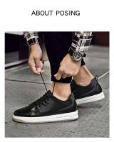 Zapatos De Cuero Para Hombre Con Alturas Aumentadas Suela De 6cm Casual Cómodos Elevador Comodidad Tamaño True Fit - details 6