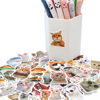 Pegatinas De Gato Divertido Y Bonito 10/50/100pcs Para Scrapbooking Teléfonos Móviles Portátiles Equipaje Patines Decorativas Impermeables - details 3