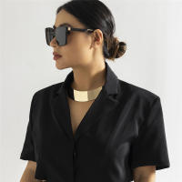 Collar Gargantúa De Metal Exagerado Para Mujer Cadena Ancha Y Suave En Color Oro Estilo Punk Bijoux Steampunk Joyería De Moda Para Fiesta - details 1