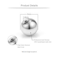 10pcs De Juego De Bolas De Cirugía Estética En Acero Inoxidable Para Piercing Labret Labio Arrugado Nariz Barba Orela Nariz Bocina Cuerpo Colores Mixtos 3mm-5mm - details 1