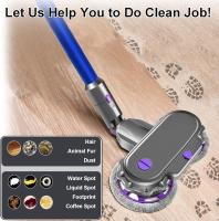 Cabezal de cepillo para mopa de suelo para cepillo giratorio de turbina eléctrico V12 Slim con cerdas suaves para suelos duros de parquet (no compatible con la versión estándar) - details 3