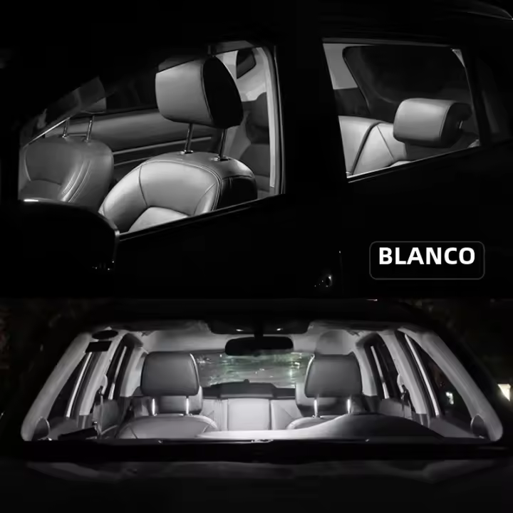 Kit De Lámparas LED Para Interior De Coche Y Placa De Matrícula Mazda 6 MK2 GH 2008-2013 13Pcs Bombillas Para Visera Solar Y Puertas T10 12V 2.4W - 1