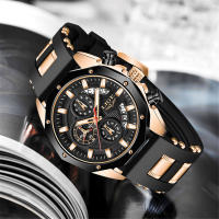 Reloj De Pulsera De Lujo LIGE Para Hombre Cuarzo Deportivo Resistente Al Agua Con Correa De Silicona Y Función Cronógrafo - details 13