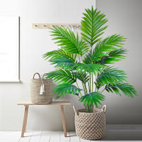 Planta Artificial De Palmera Areca De 105 Cm Hojas Tropicales Falsas Decoración Para Interior Y Oficina Color Amarillo - details 14