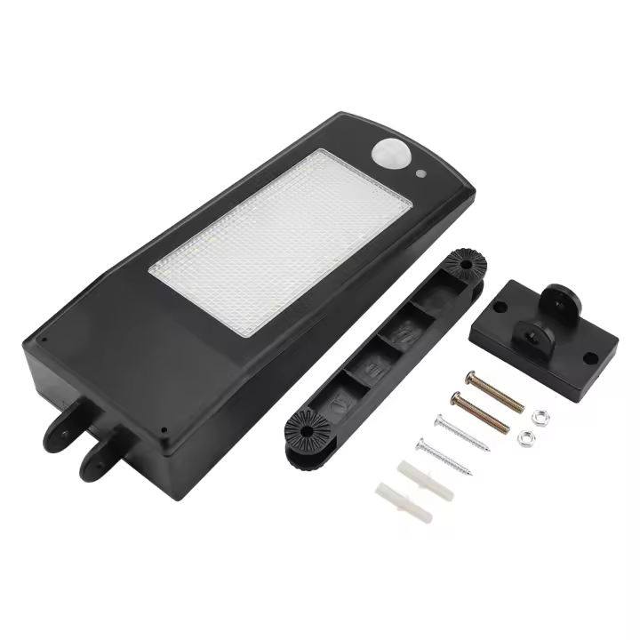 Lámpara de pared solar impermeable para exteriores con 48 LED y detección de movimiento para jardín - 1