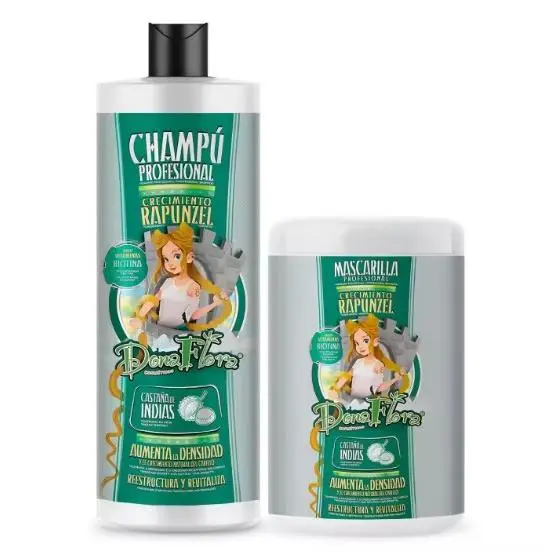 PACK DE CHAMPU Y MASCARILLA RAPUNZEL CRECIMIENTO DONA FLORA CHAMPU 1000ML+MASCARILLA 1000ML TODOS TIPOS DE CABELLO CON VITAMINAS - 1