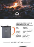 Widesea Tetera De Camping Con Presa Francesa Taza De Camping Para Senderismo Y Trekking Material De Aluminio Plegable - details 0