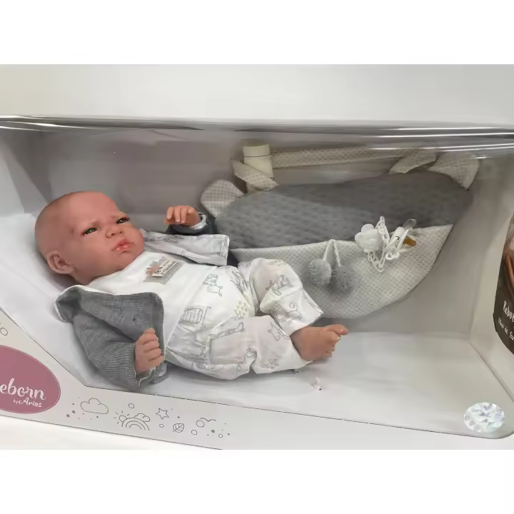 Muñeco Reborn Arias Gris - 98112 - 1