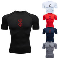 Camiseta De Compresión Para Hombre Y2K Rash Guard Quick Dry Fitness Running Gym Sport Rashgard Verano SPF50+ Polyester O-Neck - details 1